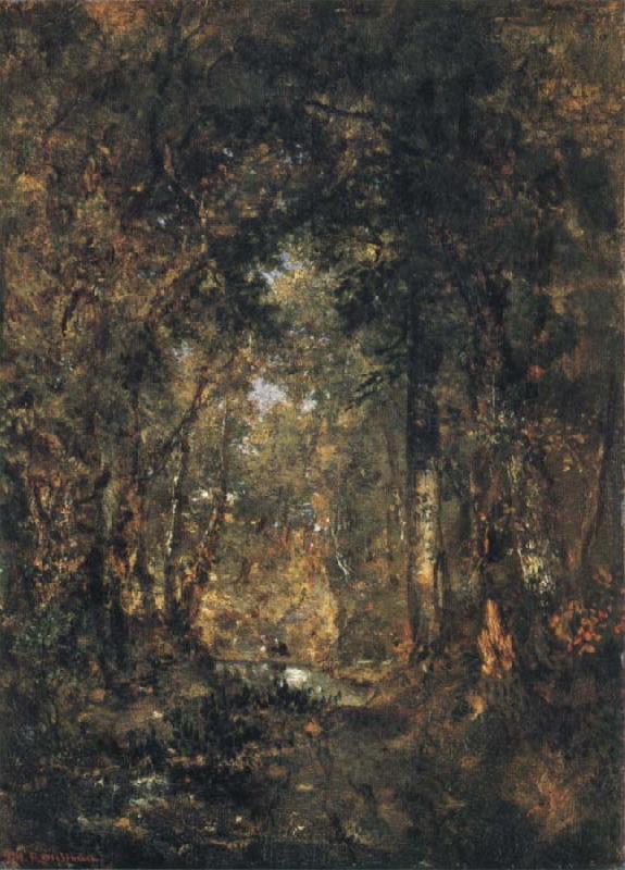 Theodore Rousseau In the Wood at Fontainebleau China oil painting art